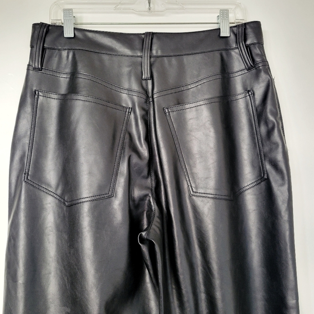 NWT Madewell The Perfect Vintage Straight Jean: Faux Leather Edition Size 30 - Picture 9 of 14